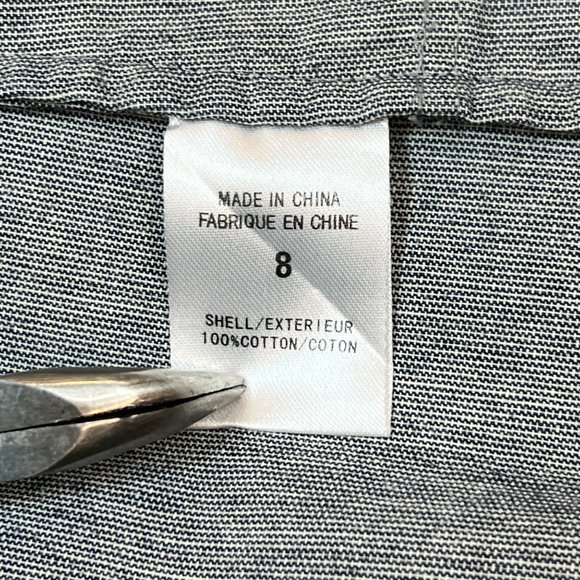 Theory Chambray Deja Shipwreck Grey Shirt Dress Size 8 - Picture 11 of 15